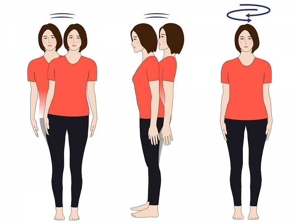 左側は左右の動き、真ん中は前後の動き、右側は回転の動きを表しています。足指はこれらの動き（揺れ）をバランスよく調整する重要な役割を担っており、歩き方や重心にも大きく影響を与えます。